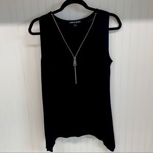 Cable & Gauge Black Tank Top
